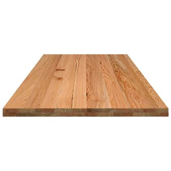 Tafelblad rechthoekig 220x80x4 cm massief eikenhout lichtbruin 4