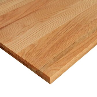 Tafelblad rechthoekig 220x80x4 cm massief eikenhout lichtbruin 9