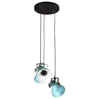 Hanglamp 25 W E27 30x30x100 cm verweerd blauw 3