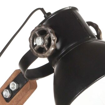 Bureaulamp industrieel rond E27 58x18x90 cm zwart 6