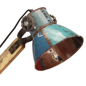 Bureaulamp industrieel rond E27 23x18x95 cm meerkleurig 7