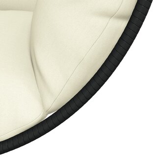 Hangstoel met standaard rattan en staal beige 7