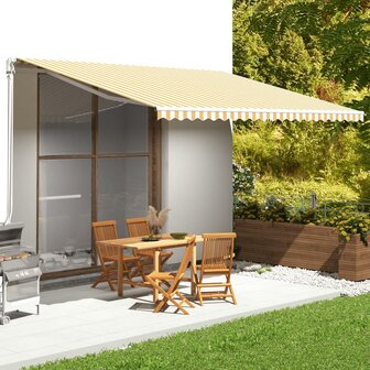 Vervangingsdoek voor luifel 5x3,5 m geel en wit 1
