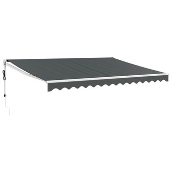 Luifel automatisch uitschuifbaar 4,5x3 m antracietkleurig 2