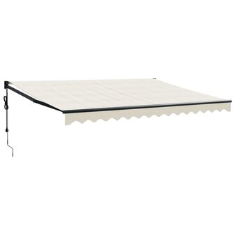 Luifel automatisch uitschuifbaar 4,5x3 m cr&egrave;mekleurig 2