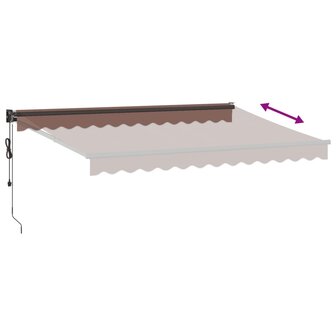 Luifel automatisch uittrekbaar 350x250 cm bruin 5