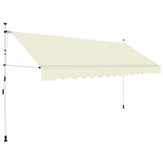 Luifel handmatig uittrekbaar 400 cm cr&egrave;me 1