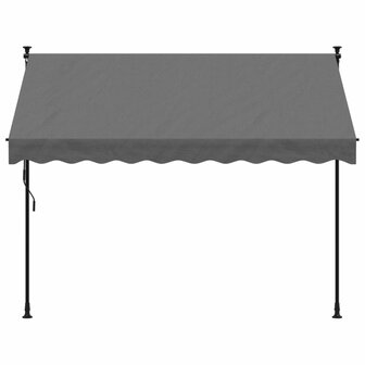 Luifel uittrekbaar 250x150 cm stof en staal antracietkleurig 3