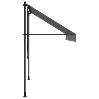 Luifel uittrekbaar 250x150 cm stof en staal antracietkleurig 4