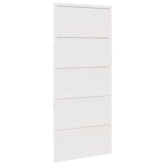 Schuifdeur 90x208 cm massief grenenhout wit 2