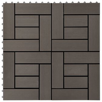 22 st Terrastegels 30x30 cm 2 m&sup2; HKC donkerbruin 1
