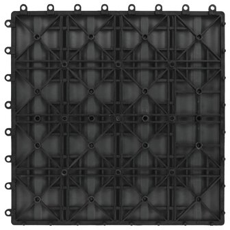 Terrastegels diep reli&euml;f 30x30 cm 1 m&sup2; HKC zwart 11 st 6