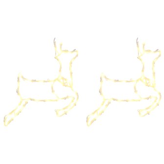 Kerstverlichting rendier silhouet 2 st 35 LED&amp;apos;s warm wit 4