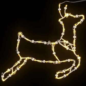 Kerstverlichting rendier silhouet 2 st 35 LED&amp;apos;s warm wit 6