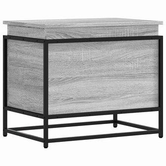 Opbergbox met deksel 60x40x51,5 cm bewerkt hout grijs sonoma 6