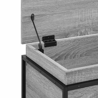 Opbergbox met deksel 60x40x51,5 cm bewerkt hout grijs sonoma 8