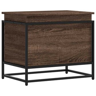Opbergbox met deksel 60x40x51,5 cm bewerkt hout bruin eiken 2