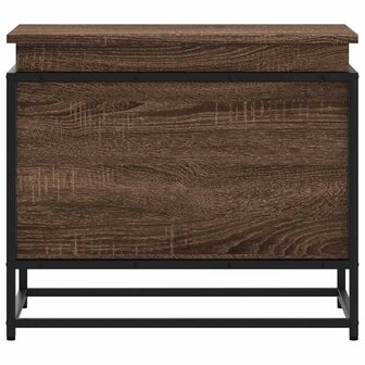 Opbergbox met deksel 60x40x51,5 cm bewerkt hout bruin eiken 4