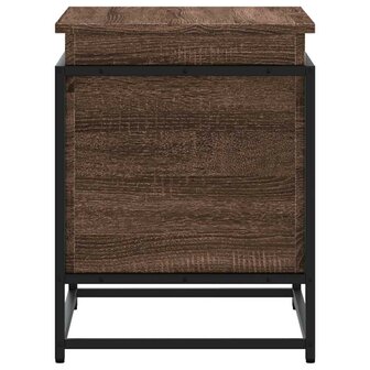 Opbergbox met deksel 60x40x51,5 cm bewerkt hout bruin eiken 5