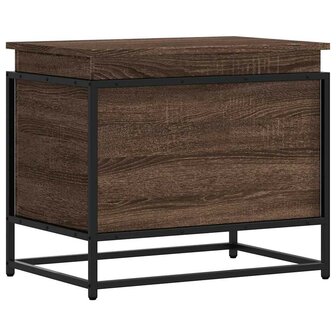 Opbergbox met deksel 60x40x51,5 cm bewerkt hout bruin eiken 6