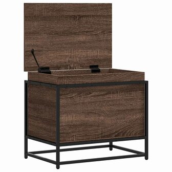 Opbergbox met deksel 60x40x51,5 cm bewerkt hout bruin eiken 7