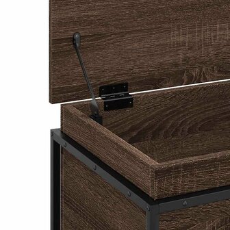 Opbergbox met deksel 60x40x51,5 cm bewerkt hout bruin eiken 8
