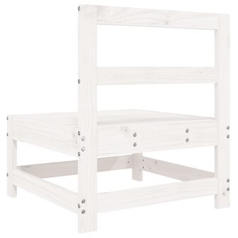 Tuinmiddenbanken 2 st massief grenenhout wit 6