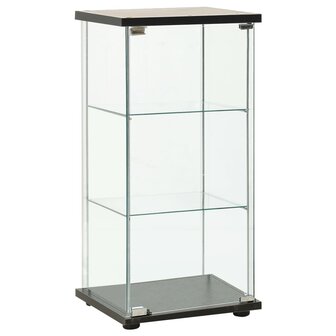 Vitrinekast gehard glas zwart 1