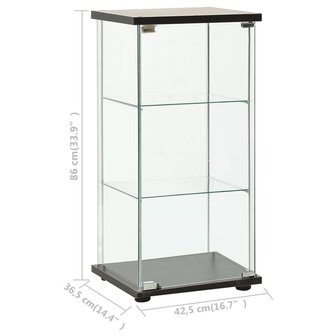 Vitrinekast gehard glas zwart 5