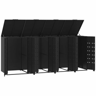 Containerberging voor 4 containers 276x79x117 cm staal zwart 8