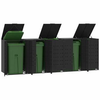 Containerberging voor 5 containers 345x79x117 cm staal zwart 1