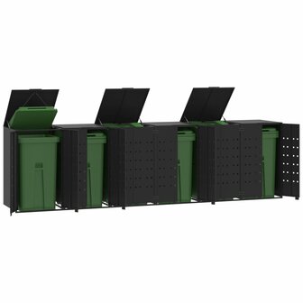 Containerberging voor 6 containers 414x79x117 cm staal zwart 1