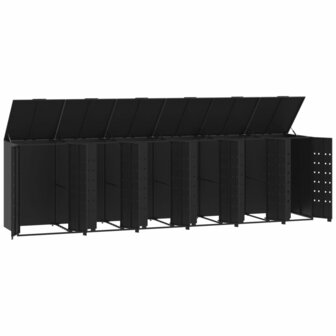 Containerberging voor 6 containers 414x79x117 cm staal zwart 8