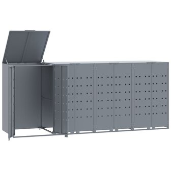 Containerberging voor 4 containers 276x79x117 cm staal grijs 2