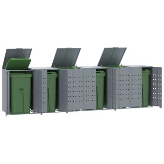 Containerberging voor 6 containers 414x79x117 cm staal grijs 1