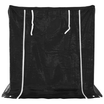 Haardhoutrek met regenhoes 100,5x100,5x110,5 cm staal 4
