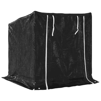 Haardhoutrek met regenhoes 100,5x100,5x110,5 cm staal 5