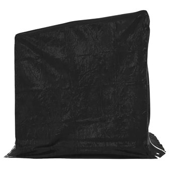 Haardhoutrek met regenhoes 100,5x100,5x110,5 cm staal 7