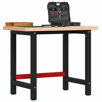 Werkbank rechthoekig 100x60x83 cm massief beukenhout 1
