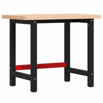 Werkbank rechthoekig 100x60x83 cm massief beukenhout 2