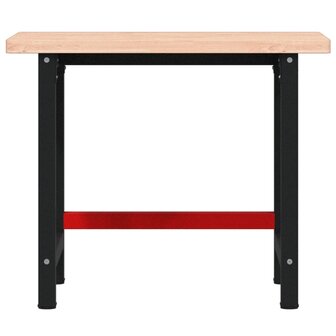 Werkbank rechthoekig 100x60x83 cm massief beukenhout 4