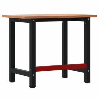 Werkbank rechthoekig 100x60x81,5 cm massief beukenhout 7