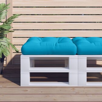 Palletkussen 58x58x10 cm stof lichtblauw 1