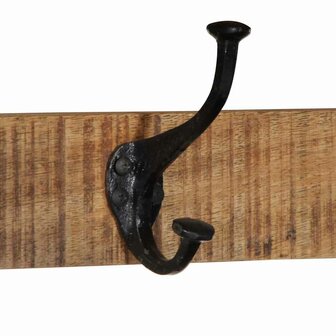 Kapstok 80x35x35 cm massief ruw mangohout 6