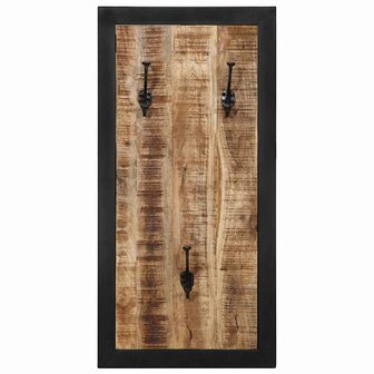 Kapstok 40x2x80 cm massief ruw mangohout 2