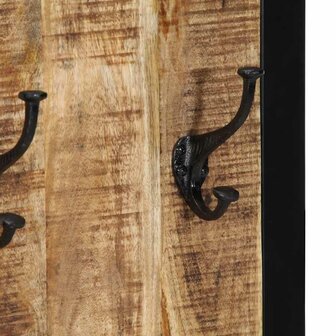 Kapstok 40x2x80 cm massief ruw mangohout 6