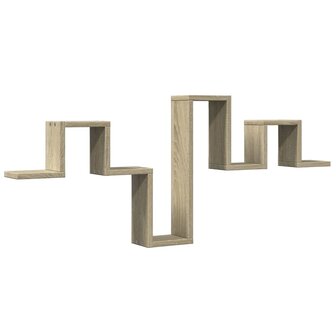 Wandschap 104,5x10x43 cm bewerkt hout sonoma eikenkleurig 2