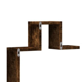 Wandschap 104,5x10x43 cm bewerkt hout gerookt eikenkleurig 8
