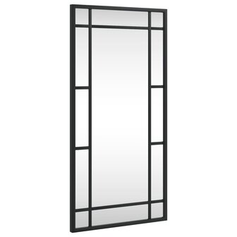 Wandspiegel rechthoekig 30x60 cm ijzer zwart 2