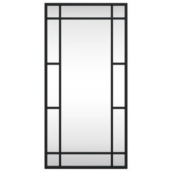 Wandspiegel rechthoekig 30x60 cm ijzer zwart 3